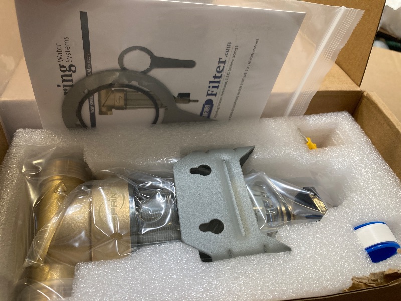 Photo 1 of iSpring WSP-50 Reusable Whole House Spin Down Sediment Water Filter, 50 Micron Flushable Prefilter Filtration, 1" MNPT + 3/4" FNPT, Lead-Free Brass