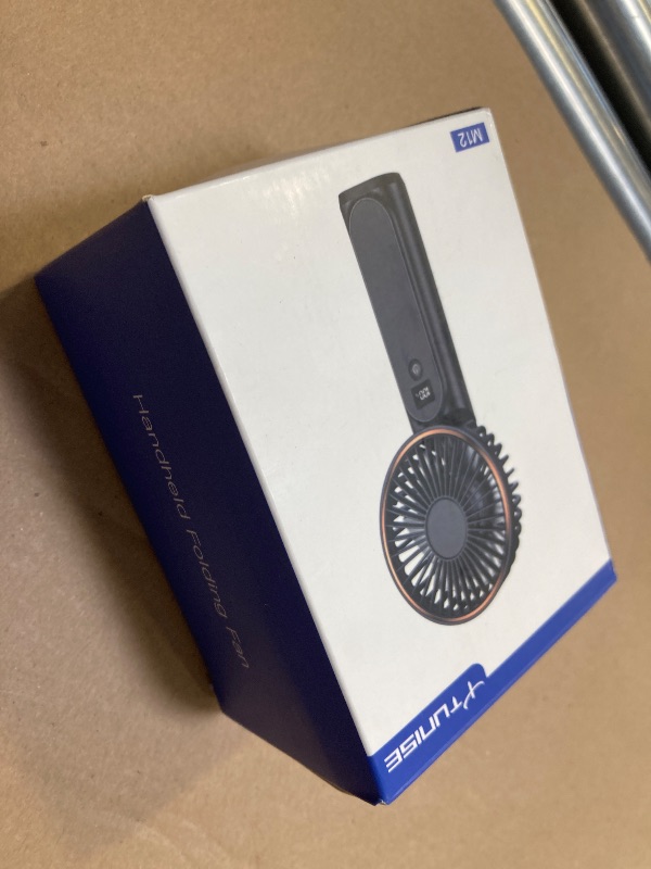 Photo 1 of TUNISE Portable Handheld Fan, 4000mAh, 180 Adjustable, 6 Speed Wind, USB Rechargeable Foldable Fan with Real-Time Electricity Display
