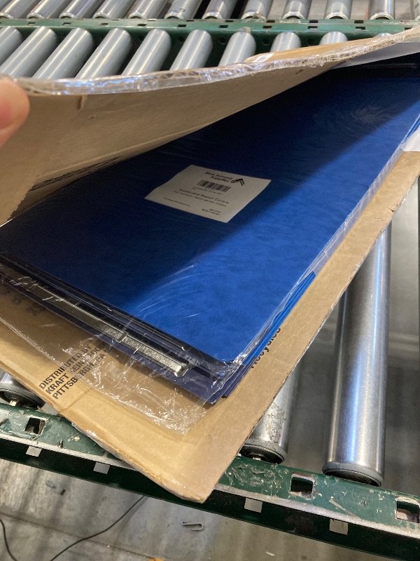 Photo 1 of Blue Summit 10 Pressboard Report Covers with Fasteners, 11x17 Folders for Blueprints, 11x17 Binder, 3” Capacity, Navy Blue, 10 Pack