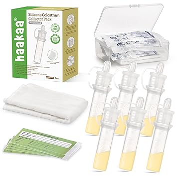 Photo 1 of Colostrum Collector Kit Breast Milk Collector with Cotton Cloth Wipe and Storage Case, Ready-to-Use, Reusable, 4ml/6pcs
