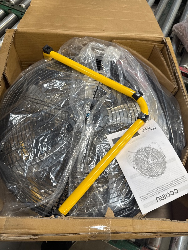 Photo 1 of 20" High Velocity Floor Fan, 5500 CFM 3-Speed Industrial Shop Fan with Wall-Mounting System,Heavy Duty Metal Fan for Workshop, Garage and Warehouse - UL Safety Listed
