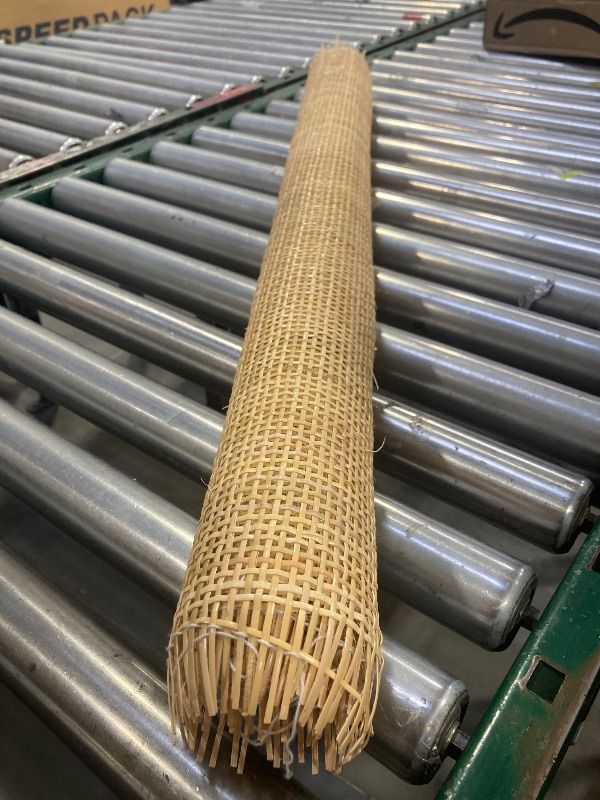 Photo 1 of 36"Width Square Rattan Cane Webbing Roll 3 Feet for Caning Projects Fine Radio Net Mesh Pre Woven Open Rattan Fabric Furniture Woven Rattan Sheet 3 ft 