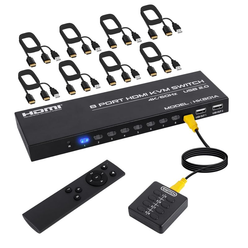 Photo 1 of 
8 Port HDMI KVM Switch, 4K