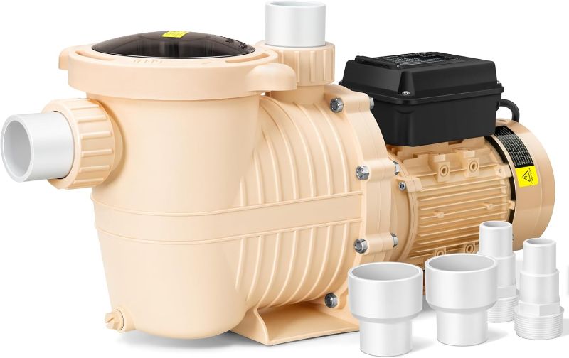 Photo 1 of VIVOHOME 1.5HP 115V Variable Speed Pool Pump, Self-Priming Energy Saving, 1.5" & 2" Inlet w/Strainer Basket for in/Above Ground Pools