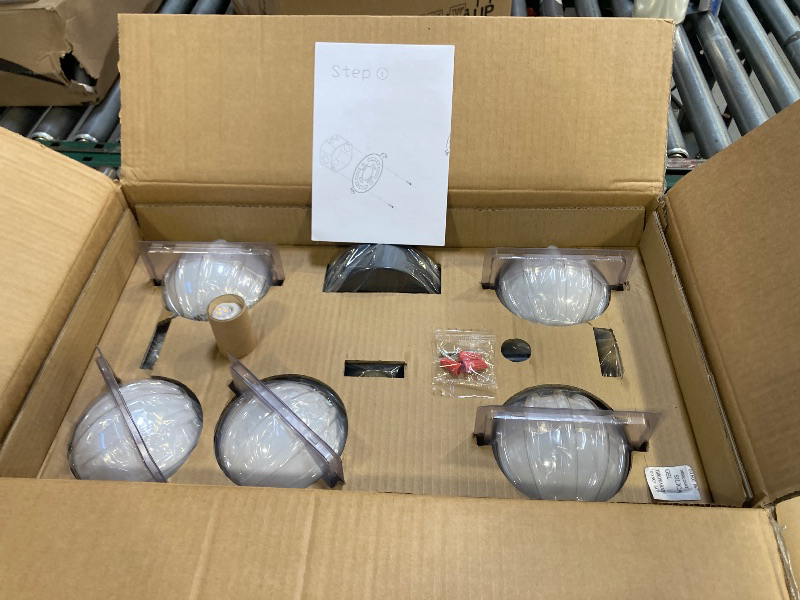 Photo 1 of Bathroom Vanity Lights, 5-Light Black and Gold LED Bathroom Light Fixtures