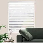 Photo 1 of JIANGPIN TEXTILE Zebra Roller Shades, Dual Layer Roll Up Blind for Living Room