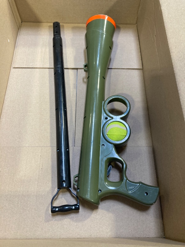 Photo 1 of LXB Interactive Dog Ball, Funny Pet Dog Gun Toy, Training Muzzle Catapult Incentive Tool, Tennis Ball Blaster Dog Toy, Great for Fetch, Hands-Free Reload, Launches up to 10m
