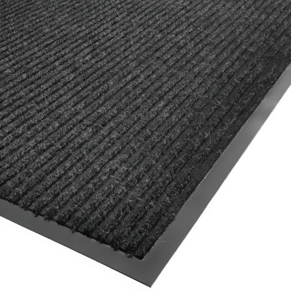 Photo 1 of 3' x 5' Charcoal Needle Rib Carpet Mat