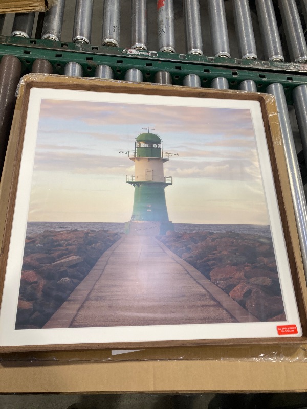 Photo 1 of 12x12 Walnut Picture Frame - Shatterproof, Matted & Versatile Display Style