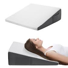 Photo 1 of Cozymaker 7.5" Bed Wedge Pillow for Sleeping After Surgery, Back Support, Leg Elevation, Gerd Acid Reflux, Neck Pain, Snoring, Cooling Memory Foam Triangle Incline Wedge, Removable Washable Cover