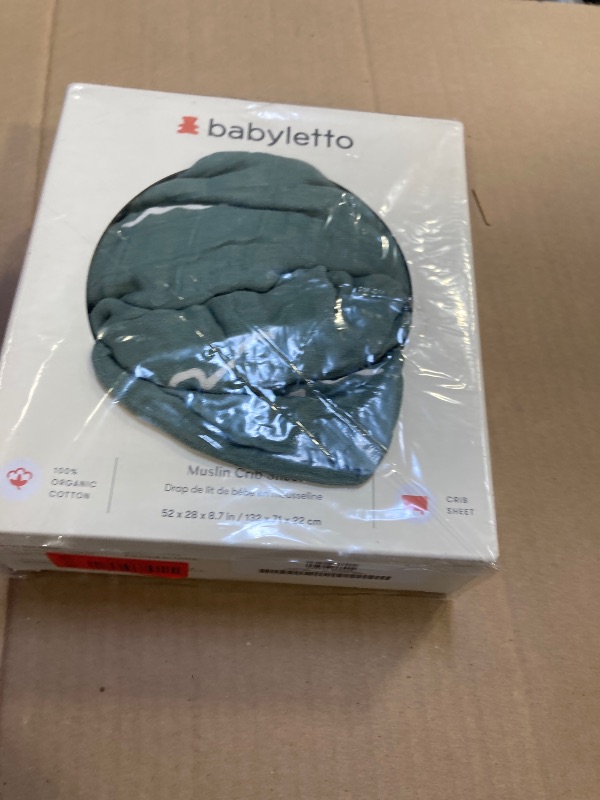 Photo 1 of Babyletto 100% Organic Cotton Crib Sheet, GOTS-Certified, Fitted 360°, Ultra-Soft and Breathable Muslin - Ocean Waves