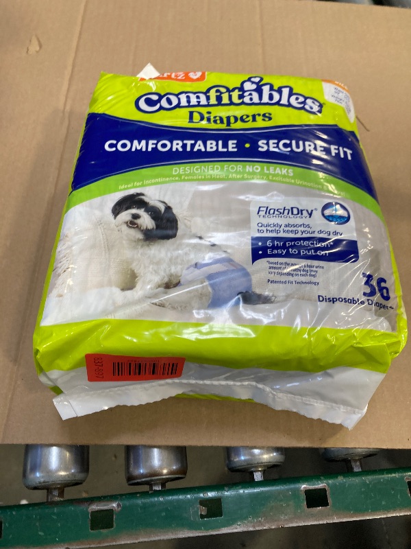 Photo 1 of Hartz Disposable Dog Diapers, Size S 36 count, Comfortable & Secure Fit, Easy to Put On