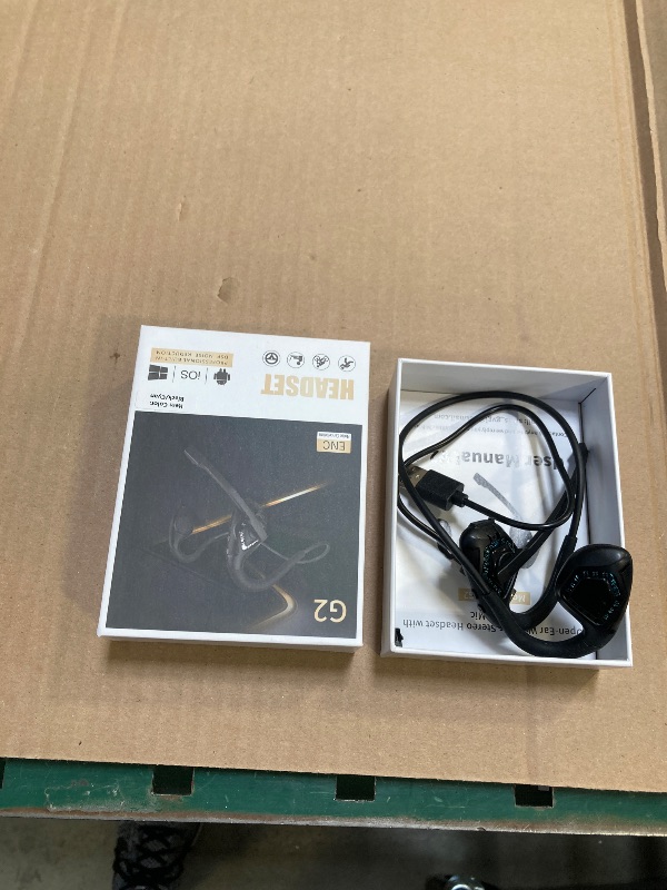 Photo 1 of BANIGIPA Bluetooth Headset with Boom Microphone, Open Ear Headphones w/Noise Canceling Mic, Wireless Headset for Phone Laptop PC Computer, Light and Comfortable for Office Meeting Home Working-10 Hrs