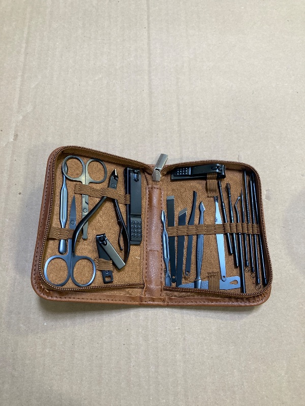 Photo 1 of Manicure Set Professional Nail Clipper Kit-26 Pieces Stainless Steel Manicure Kit,nail Care Tools with Luxurious Travel Case