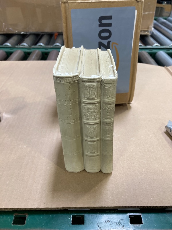 Photo 1 of Guichifun Faux Books Living Room Decor - Resin Cute Cream Farmhouse Decor Fake Modern Fashion Decorative Books Set for Office Mantle Shelves Coffee Table Decor 4.2 * 2.7 * 6.2 Inch
