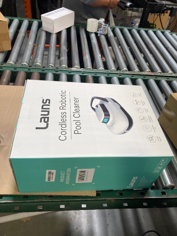 Photo 1 of (2025 Upgrade) Launs S1 Cordless Robotic Pool Cleaner, Dual Motors & Suction Ports Automatic Pool Vacuum Robot Lasts up to 90 Min, Self-Parking Ideal for Above Ground Pools (New)