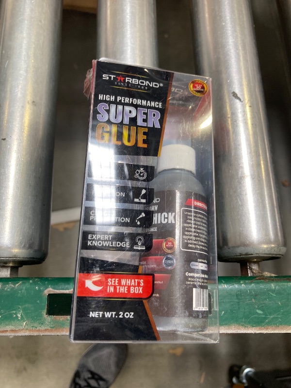 Photo 1 of STARBOND 2 oz. Dark Brown Medium-Thick CA Glue (Premium Cyanoacrylate Super Glue) Knot Filler 500 CPS Viscosity for Woodworking, Woodturning, Carpentry, Guitar, RC Hobby EXP - MAY 2027