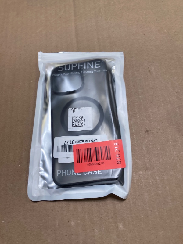 Photo 1 of SUPFINE Magnetic for iPhone 15 Pro Max Case (Compatible with MagSafe) (Military Grade Drop Protection) Translucent Matte Shockproof Phone Cover, Black