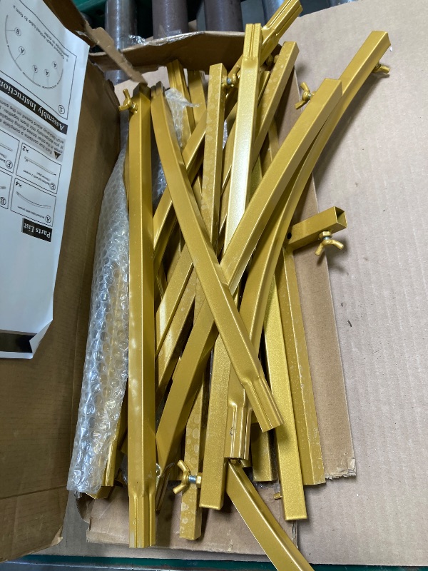 Photo 1 of Asee'm 7.2FT Metal Arch Backdrop Stand Gold Arched Backdrop Frame for Wedding Party Ceremony Birthday Bridal Baby Shower Garden Floral Balloon Arch Decoration