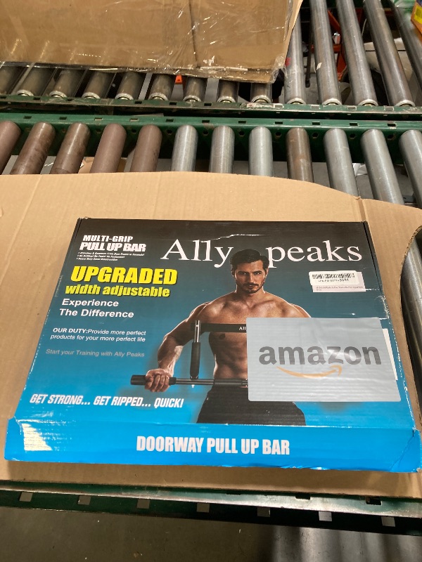 Photo 1 of Ally Peaks Pull Up Bar for Doorway,Multiple Levels Width Adjustable Pull Up Bar Accurately Match Wide and Narrow doorframe,Indoor Chin-Up Bar Workout Bar,USA Original Patent