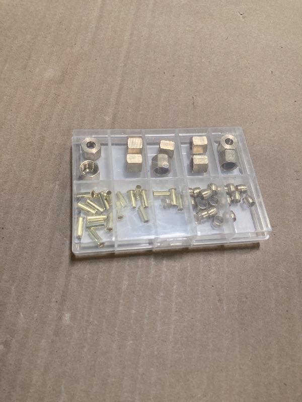Photo 1 of Breezliy 1/4 Inch OD Brass Compression Insert,Sleeve Ferrule,Nut 50PCS