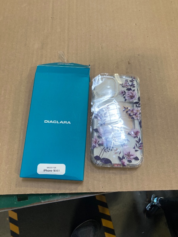 Photo 1 of Diaclara Designed for iPhone 15 Case, Full Body Rugged Case with Built-in Touch Sensitive Anti-Scratch Screen Protector, with Camera Lens Protector for iPhone 15 6.1" (Camellia)