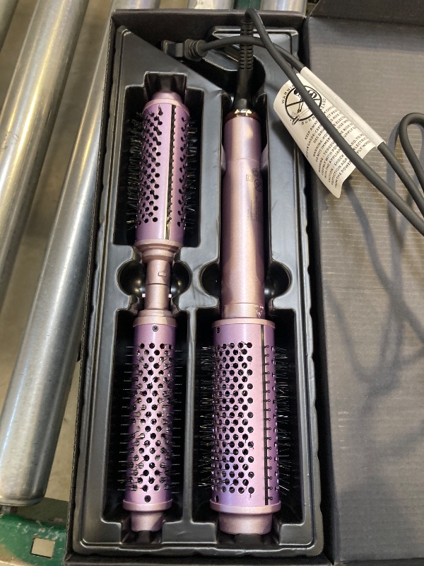 Photo 1 of 5 Temps LCD Display Ceramic Tourmaline Heated Styling Brush Set - 3-in-1 Detachable Barrels (1.25/1.5/1.75 Inch), PTC Heater for Versatile Hair Styling