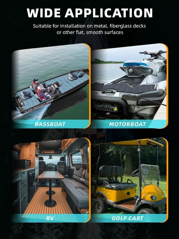 Photo 1 of FOCEAN Marine Mat Boat Flooring Non-Slip Self-Adhesive

