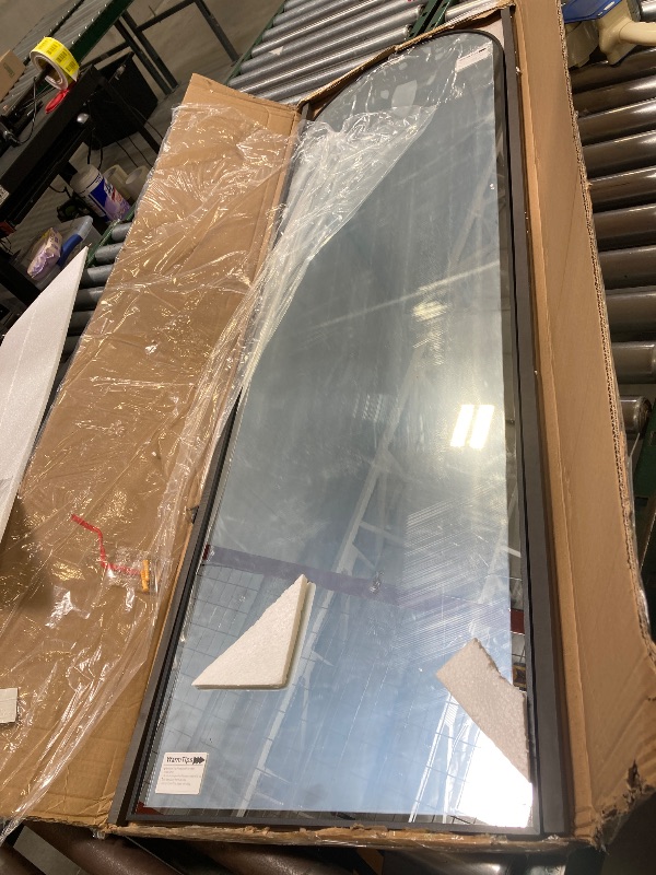 Photo 1 of 58"x18" Full Length Mirror, Arched Full Body Mirror, Standing Hanging or Leaning Floor Mirror for Bedroom and Living Room, Black
