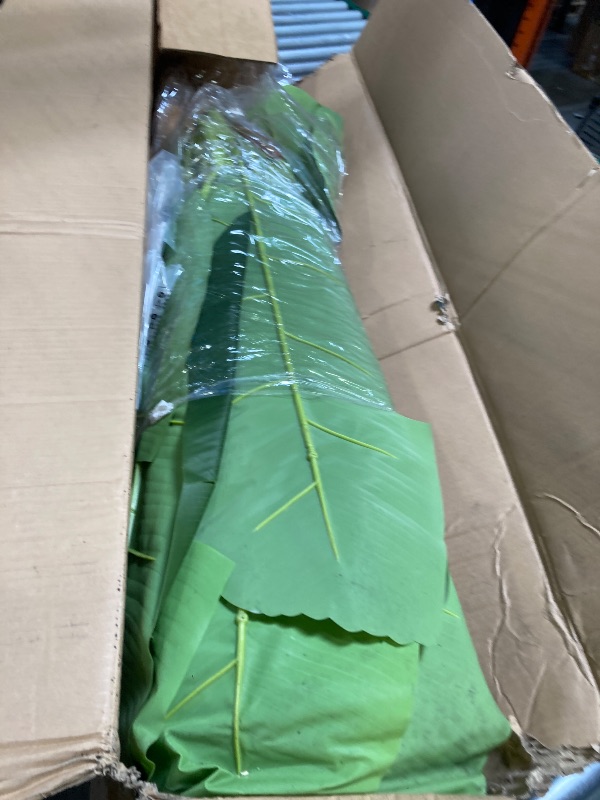 Photo 1 of 8.2FT Artificial Banana Tree Tall Fake Banana Leaf Plant Faux Banana Silk Tree Faux Banana Leaves for Home Swimming Pool Indoor Outdoor Patio Tropical Decor
