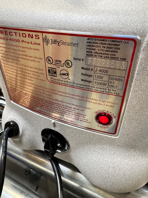 Photo 1 of J-4000H Jiffy Hat Steamer, 120 Volt,Gray
