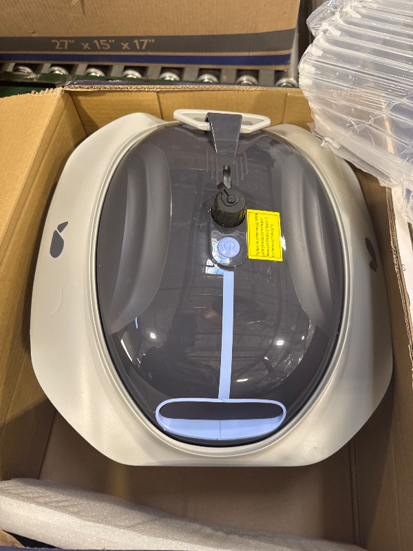 Photo 1 of Bubot 300P Robotic Pool Cleaner, Cordless Pool Vacuum with Industry Leading Suction Power, Bluehole Tech, DirtLock Tech, Smart Sensor for Above-Ground Flat Pools up to 850 Sq.Ft, Silver
