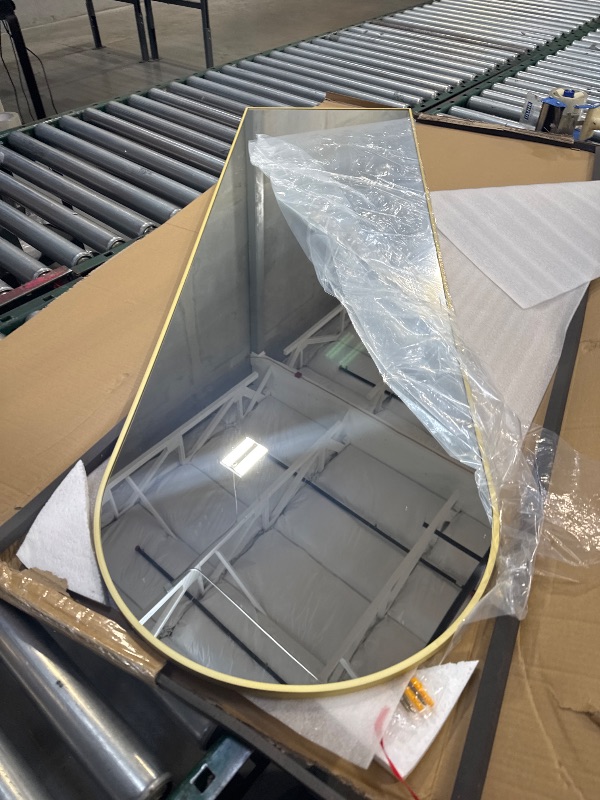 Photo 1 of Full Length Mirror, 58" x 18" Arched Full Body Mirror Standing Large Floor Mirrors for Bedroom Bathroom Living Room Gold

