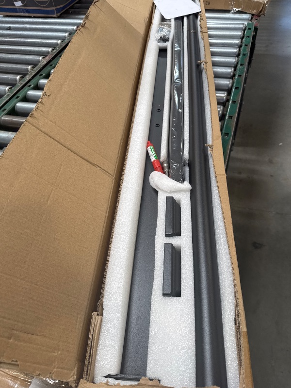 Photo 1 of Carbon Steel Handrail for Outdoor 4 Steps, 54" L x 39" H, Upgraded Exterior Decking Railing for Porch, Deck, Easy to Install for Concrete/Brick/Wood, Screw Kit Included #LYFS04BK-US
