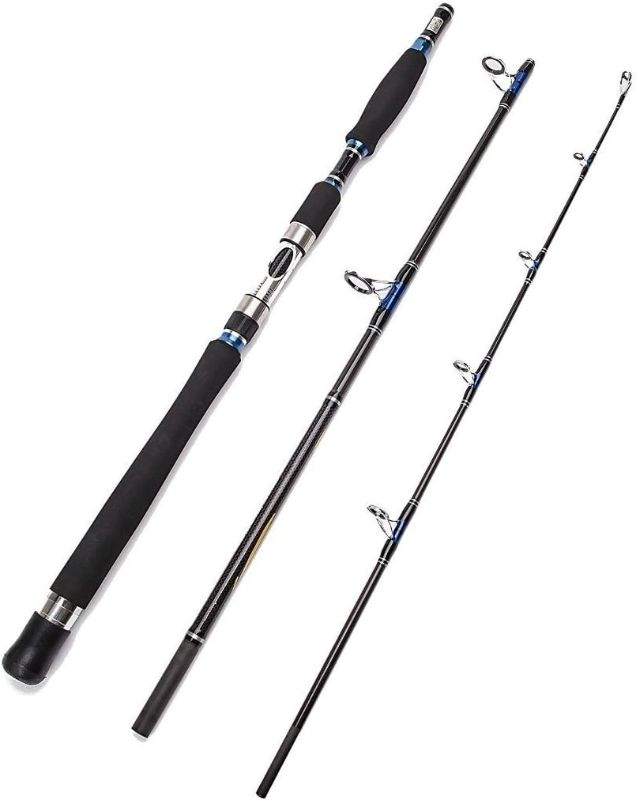 Photo 1 of E Series - Conqueror 3-Piece Spinning Rod Portable Graphite Spinning Fishing Rod Heavy Fishing Rod Spin (30-50 Lbs, 1 Year Limited Warranty)
