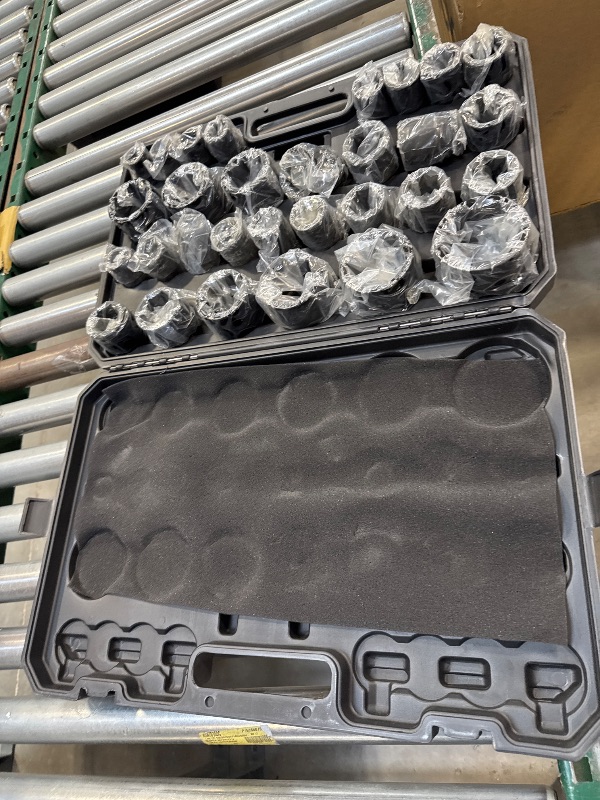 Photo 1 of 3/4” Drive Impact Socket Set, 14 Pieces Jumbo Impact Socket Set, SAE Sizes (1-11/16” to 2-1/2”), 6-Point, CR-MO Steel Large Impact Sockets with Storage Case for Truck, Railroad, Bridge
