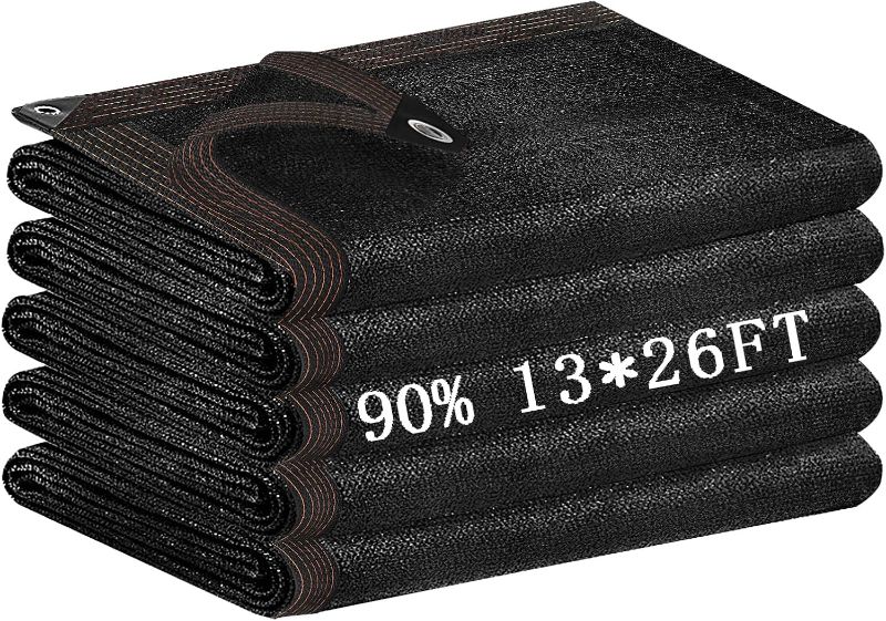 Photo 1 of Shade Cloth for Garden 13x26FT,with Grommets,Shade Cloth 90%,Shade Tarps for Outdoors,Sombra para Patio,Carports, Farms, Orchards,Plants?Vegetable Gardens, Greenhouse insulation, Pastures, and Stables
