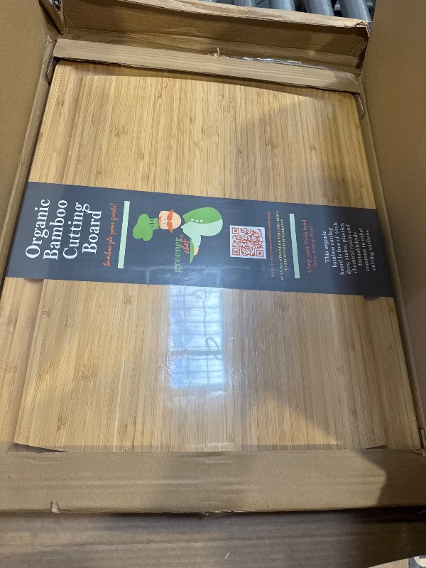 Photo 1 of GREENER CHEF 24 Inch 2XL Extra Large Bamboo Cutting Boards for Kitchen, Stove Top Butcher Block, Extra Large Wooden Carving Board for Meat, Veggies, Charcuterie Board with Deep Juice Grooves