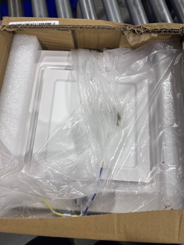 Photo 1 of 9.8" Panel Bathroom Exhaust Fan with Light, Bathroom Ventilation Fan with 12W 6500K LED Light, 120 CFM 1.0 Sones Low Noise, 4 Inch Duct Quiet Square Fan for Home Bath Restroom Hotel Office
