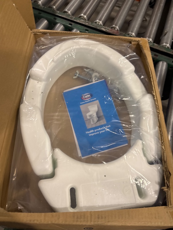 Photo 1 of Carex Elongated Hinged Toilet Seat Riser, Adds 3.5 Inches of Height to Toilet, 300 Pound Weight Capacity, Raised Toilet Seat