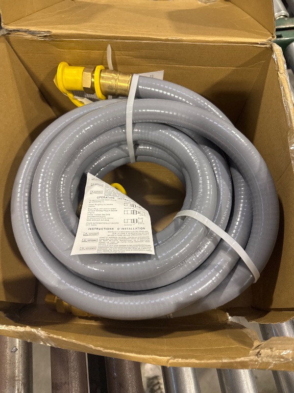 Photo 1 of Natural Gas Hose for Generator 3/4 Inch with Quick Connect Fittings, Natural Gas Line 24FT, Pipe for NG Generators, Grill, Patio Heaters, Indoor Outdoor Use
