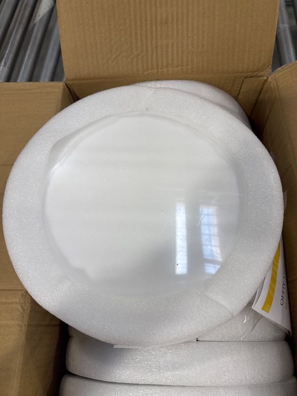 Photo 1 of 12PK 12 Inch LED Flush Mount Super Slim Ceiling Light, 24W, 2520LM, 3000K/4000K/6000K CCT Selectable, Close to Ceiling Round Flat Panel Light for Hallway, Bedroom, Kitchen
