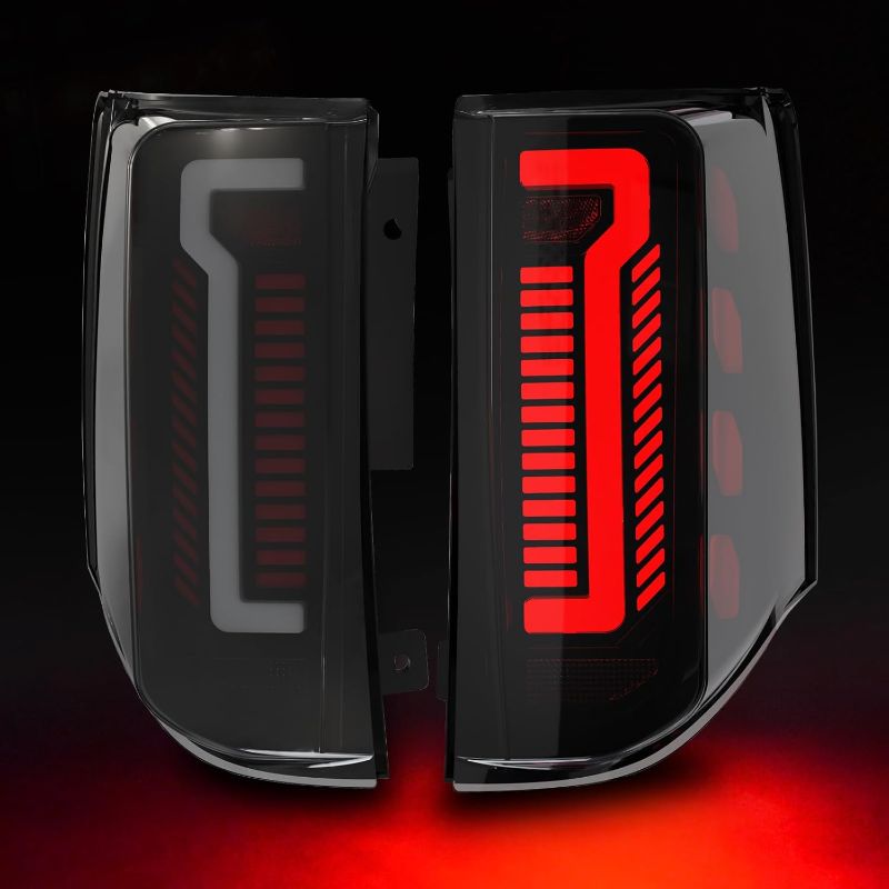 Photo 1 of Sequential Full Led Tail Light Compatible with 2011-2020 Dodge Grand Caravan & Ram C/V Starting Animated, Dynamic Turn Signal,Brake Light,Reverse Light Smoked Rear Light Assembly
