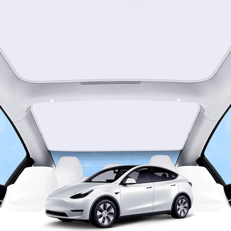 Photo 1 of Roof Sunshades for Tesla Model 3 2023, Upgraded Full Coverage Sunroof Shade, UV Protection & Heat Resistance Shade for 2021-2023 Tesla Model 3 Accessories
