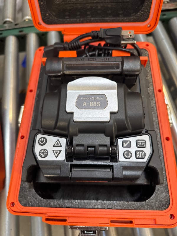 Photo 1 of SEE NOTES// Fiber Fusion splicer A-88S 6 Motor 8s Fusion splicer 18s Heating 5-inch Touch Screen Full Automatic Intelligent Fiber Fusion splicer core Alignment Fusion splicer Automatic Focusing Built-in OPM+VFL
