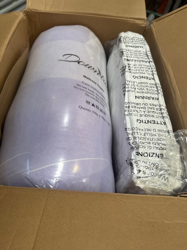 Photo 1 of downluxe 4 Inch Queen Memory Foam Mattress Topper Pro Dual Layer 2 Inch Cooling Gel Egg Crate Memory Foam Plus 2 Inch Pillow Top Medium Firm with Deep Pocket
