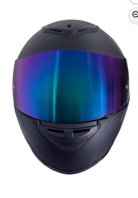 Photo 1 of KRN Full Face Motorcycle Motorbike Helmet with Color Visor DOT Approved- Helmet & Balaclava & Clear Visor Matt Black Size Med