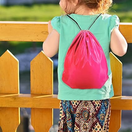 Photo 1 of 2 Pack Drawstring Bags Fluorescent RED 