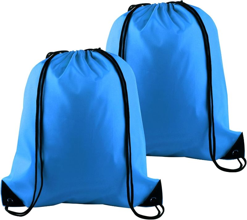 Photo 1 of 2 Pack Drawstring Bags Light Blue 