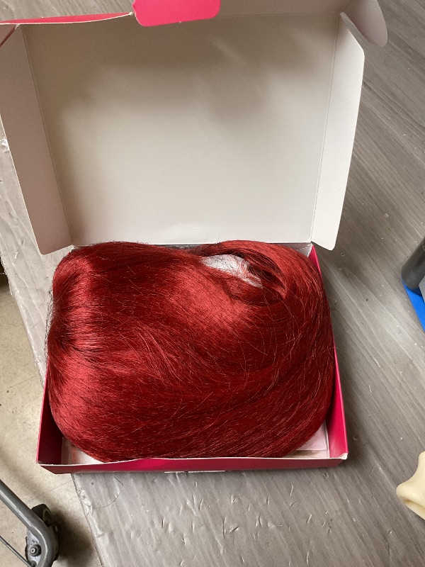 Photo 1 of T-color Red Bob Wigs for White Women - 12'' Short Bob Wigs With Bangs Natural Fashion Synthetic Wig Colorful Synthetic Hair for Daily Cosplay Halloween